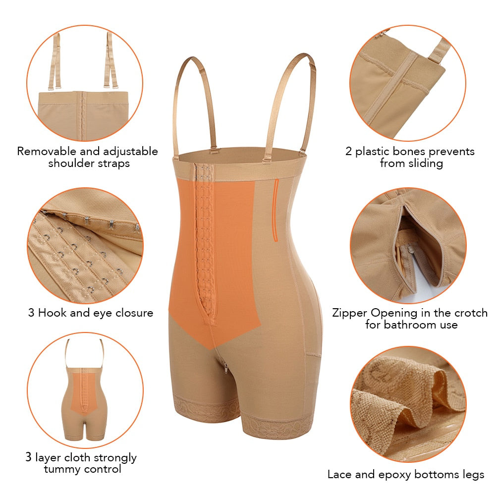 Body Slimming Shaper with removable straps